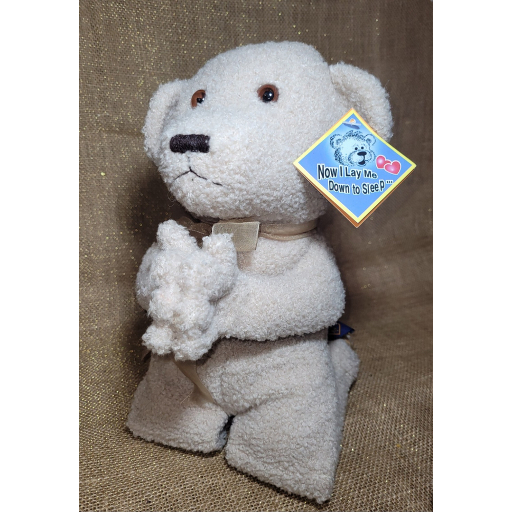 Praying Plush Teddy Bear‎ Now I Lay Me Down To Sleep Works With Tags Petting Zoo